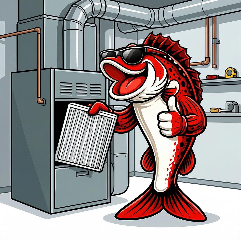 Bass Mechanical technician inspecting HVAC control board